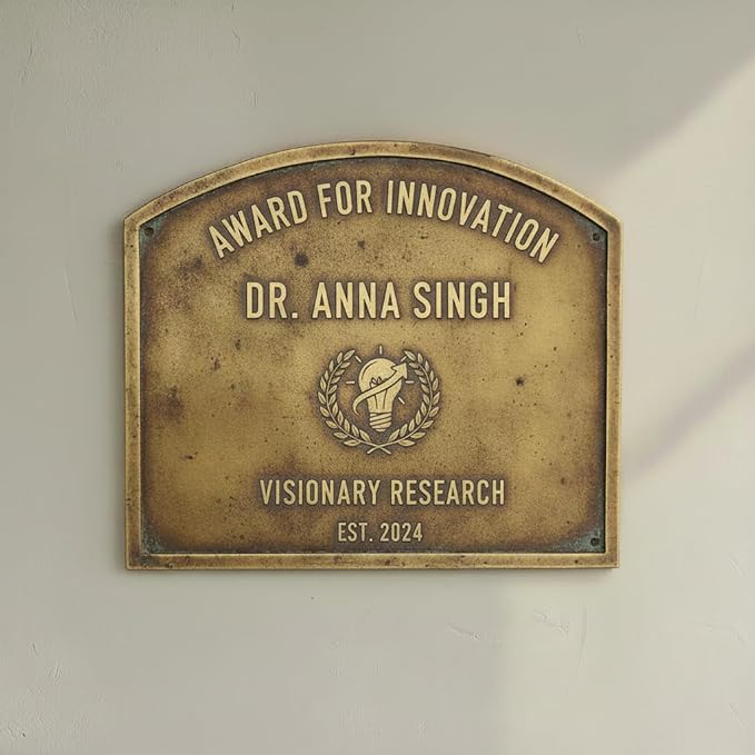 Personalized Plaque | Custom Engraved Wall Plate | Antique Style Name Plate for Home, Office, Shop, Memorial & Decor | Premium Quality Sign (Durable & Elegant) (Bronze Plaques, 45"x35"inches)