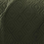 WRENSONGE Queen Quilt-3 Pieces Geometric Olive Green Bedspreads Queen Size Quilt Bedding Set for All Seasons, Soft Summer Coverlet with 2 Pillow Shams Suitable for Bed, Couch, Quilted Blanket