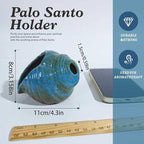 Blue Conch Chiminea Palo Santo Burner - Ceramic Smudging Bowl、Incense Chimney,Works with Sage、Incense Cones,Energy Cleansing-Thoughtful Gifts for Meditation, Altar,Spa,Yoga, Aromatherapy