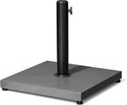 Patio Umbrella Base, 40lbs Outdoor Heavy Duty Square Concrete Stand Market Umbrella, Grey