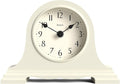 JONES CLOCKS® Speakeasy Mantel Clock | Classic Napoleon’s hat Design | Pale Cream | Contemporary Classic Style for Desk, Table, Shelf or Bedside
