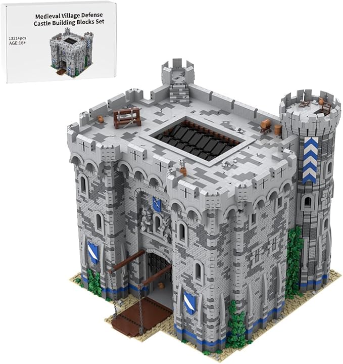 MOC-201635 Medieval Defense Castle Building Blocks Set, Modular Building Model Set 8036PCS for Adults, Collectible Display Model Gift (13214PCS)