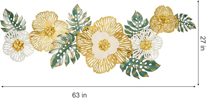 Babyieia 3D Ginkgo Leaf Metal Wall Art Decor for Living Room, Large Modern MetalWall Sculptures, Metal Wall Decor Home Decor for Living Room Dining Room Bedroom