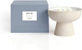 Blueme Nostalgia Candle | Bergamot & Musk | 5 Wick - Refillable Wellness Candle with Essential Oils, Hand Finished & Poured Soy Wax Blend Ceramic Vessel, Natural Cotton Wicks | Large 24 oz