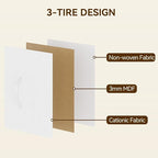 GarveeHome 15 Drawers Dressers, Chest of Drawers with Wood Tabletop, Metal Frame, Storage Organizer Unit with Fabric, Tall Dressers for Bedroom Living Room Hallway Entryway, White