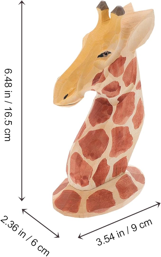 TIDTALEO Giraffe Design Eyewear Display Rack Wooden Eyeglasses Holder Desktop Sunglasses Stand Home Decor Organizer for Glasses Storage