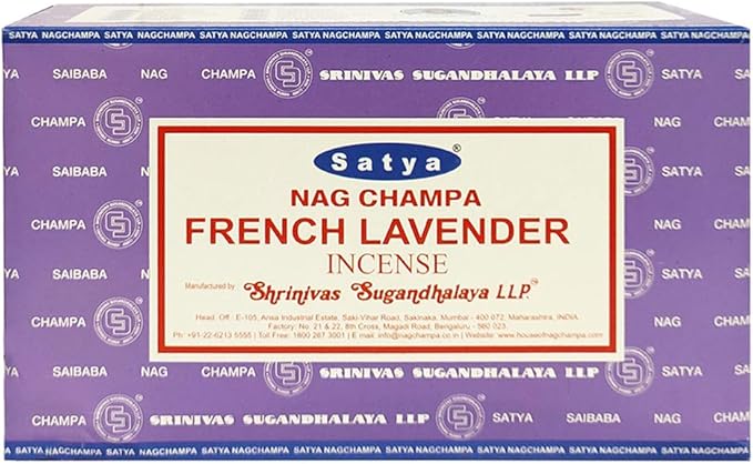 French Lavender Incense Sticks and Incense Stick Holder Bundle Insence Insense Satya Incense