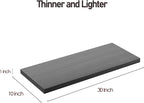 Wall Shelf Set of 1,Dark Wood Floating Shelves 30 in W x 10 in D x 1 in H, Wooden Floating Wall Shelf with Invisible Brackets for Living Room/Bedroom/Bathroom/Kitchen Storage and Decor