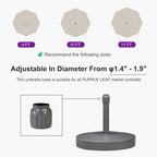 PURPLE LEAF AT4028 Patio Umbrella Base Stand Outdoor Heavy Duty Round Concrete Stand 62 LBS Black Market Table Umbrellas