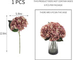 Kimura's Cabin 6pcs Fake Hydrangea Flowers Vintage Artificial Silk Hydrangeas Bouquets Faux Hydrangea with Stems for Autumn Wedding Party Home Garden Table Center Decoration (Pink Purple)