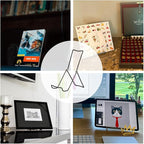 KINGDOM SOLUTIONS MADE IN USA 2-Pack Adjustable Black Metal Easels - Book Stand - Sturdy Plate Stand for Art, Pictures, Books, Frames - Unique on the Market