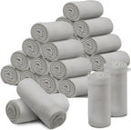 24 Pcs Fleece Blankets Bulk 60 x 50 in, Soft Lightweight Throw Blankets in Bulk Large Cozy Wool Blankets for Wedding Use, All Season, Gifts & Home, Homeless Men Women (Gray)