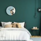 8 inch Plastic Wall Clock Battery Operated, Decorative Round Wall Clock, Quiet Wall Clock, Cat Pattern