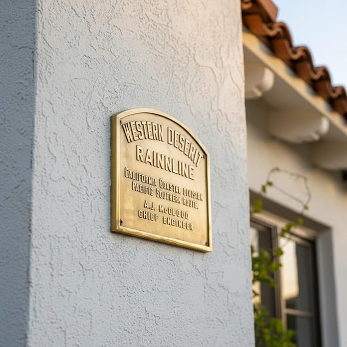 Personalized Brass Plaque – Custom Engraved Metal Sign | Solid Cast Brass, Weather-Resistant, Antique Finish | House Name Plate, Awards, Memorial, Office, Residence Sign | Handmade Custom Gift (40"x30"inches)