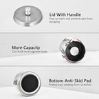 Peony Flower Ashtray with Lid, Outdoor Ashtrays for Patio, Stainless Steel Ashtray Odorless Smokeless for Home Office Balcony