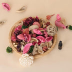 KAV Potpourri Bowl Filler, Spring Pot pourri Dried Flower Vase Fill Mix, Home Decor Scented Dry Petal Popori, Roses and Garden Scents, Natural Flower Home Fragrance 14 oz (Pretty Pink)