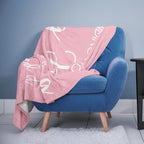 Pubrave Breast Cancer Gifts for Woman, Get Well/Inspirational/Sympathy/Thinking of You/Feel Better Gifts for Women, Healing Blanket Pink 60x50in