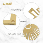 SIGNLEADER Metal Wall Art Decor Gold Abstract Shapes Minimalist Modern Abstract Wall Sculpture Hangings Home Decoration for Living Room, Bedroom, Bathroom, Kitchen, Outdoor - 18" Gold
