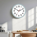 AKCISOT Wall Clock, Modern Small Wall Clocks Battery Operated 12 Inch, Silent Non-Ticking Analog Classic for Office, Home, Bathroom, Kitchen, Bedroom, School(Blue Gray)