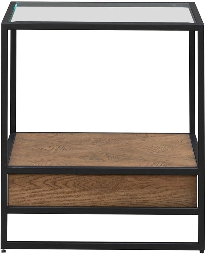 Liberty Furniture Bedford Drawer End Table for Living Room - Weathered Oak