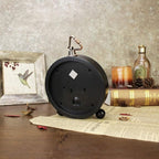 Maxspace 5.5 inch Black European Style Retro Silent Desk Alarm Clock Non-Ticking Whisper Battery Operated, HD Glass Face, Easy to Read for Indoor Decor