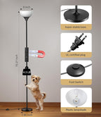 luckystyle Torchiere Floor Lamp,1200LM Dimmable Standing Lamps with Remote and Foot Switch,Custom Color Temperature Super Bright Tall Lamp for Living Room Bedroom Office,Floor Light with 12W LED Bulb