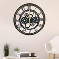 24 Inch Wall Clock, Gear Clock, Silent Non Ticking, Battery Operated Large Wall Clocks for Living Room Decor, Kitchen, Office (Vintage Industrial Steampunk)