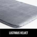 GORILLA GRIP Memory Foam Bath Rugs, Soft Absorbent Velvet Bathroom Mats, Durable Dots on Underside, Machine Washable Bathmat, Carpet Rug Room Decor for Shower Floor, 30x20 Mat, Graphite Gray