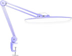Neatfi XL Nail Desk Lamp with Clamp, 2200 Lumens, 20-Inch Wide Head, Dimmable 4 Levels, 6500K, LED Task Light for Manicure Table, Crafts, Workbench, Office (Non-CCT, Lavender)