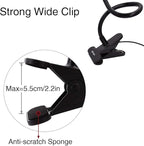 Clamp on Lamp, Clip Light, Desk Lamps 3 Color Temperature Setting, 10 Brightness Levels, 2m USB Cord Power Supply and AC Adapter Included, Pack of 2 (Black)