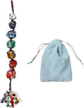 BEADNOVA 7 Chakra Decor Crystal Car Hanging Ornament Reiki Gifts Spiritual Gifts Feng Shui Ornament Zen Wall Decor for Home Decoration Yoga Meditation Car Decoration