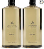 AromaPlan Hotel Scents Santal 16 Fl Oz 2 Pack (946ml), Home Luxury Aroma & Hotel Fragrance Diffuser Oil- Hotel Diffuser Oil for Aromatherapy- USA Made, Bigger Bottle, Bolder Aroma & Longer Lasting
