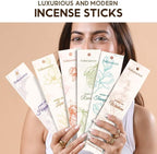 Folkulture Incense Sticks with Holder (120 Sticks) | Set of 6 Premium Incense Sticks for Calm, Aromatherapy | No Charcoal, Organic, Non Toxic, 45 Mins, Long Burning Lavender, Vanilla Insence-Sticks
