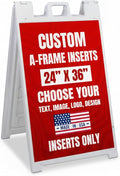 Custom A-Frame Sign Inserts by BCB Print - Durable & Weather-Resistant Plastic Panels | Custom Print Inserts for Sidewalk Boards, Restaurants, Retail & Event Signage | 24"x36"