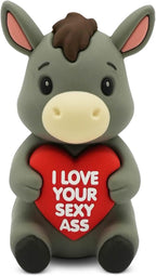 Sweethearts Figurine – Miniature Home Accent, Small Tabletop Ornament for Shelf, Desk, or Living Room Décor – Donkey