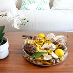 Qingbei Rina Spring Potpourri Bags,Lemon/Citrus/Thyme Potpourris Bowl Filler,Yellow Decorative Pot pourri Dried Flowers,Home Fragrance Sachet, Vase Fillers(20 oz)
