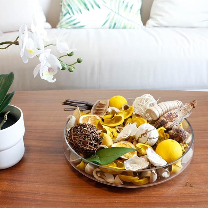 Qingbei Rina Spring Potpourri Bags,Lemon/Citrus/Thyme Potpourris Bowl Filler,Yellow Decorative Pot pourri Dried Flowers,Home Fragrance Sachet, Vase Fillers(20 oz)