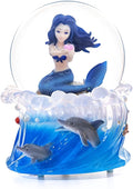 Mermaid Snow Globe Music Box with Light, Ocean Theme Birthday Gift for Girls Daughter Girlfriend Wife Women Anniversary Christmas Birthday Gift Musical Box Play You are My Sunshine