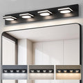 OKELI 4-Light LED Bathroom Vanity Light Fixtures, Matte Black Modern Bathroom Wall Lighting Fixtures Over Mirror (3CCT, 3000K-6000K)