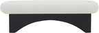 SAFAVIEH Couture Collection Carsen Ivory Boucle/Black Bench (Fully Assembled)