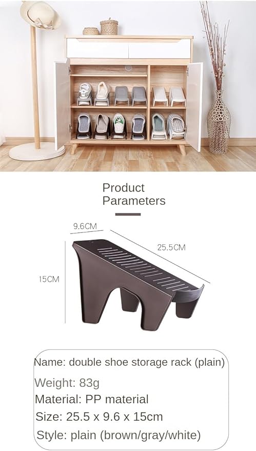 Shoe Stacker Organizers For Closet Shoe Stacker Slots Space Saver Double Layer Stack Shoe Racks, Increase Space by 200% Shoe Stackers for Home Closet Organization (pink,12 pack)