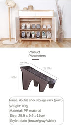 Shoe Stacker Organizers For Closet Shoe Stacker Slots Space Saver Double Layer Stack Shoe Racks, Increase Space by 200% Shoe Stackers for Home Closet Organization (blue,6 pack)