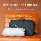 Cushion Lab Travel Deep Sleep Pillow – Compact Memory Foam Neck Pillow for Sleeping, Portable Pillow for Hotels, Camping, Side & Back Sleepers, On-The-Go – Calm Grey