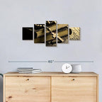 Elephant Stock Bible And Cross Wall Art Multi Piece Canvas - 5 Panel Christian Pictures Decor - Digital Design Canvas Print - Christian Wall Decor - 29" X 12"
