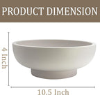 Large Decorative Bowl, Fruit Bowl for Kitchen Counter, Modern Resin Bowl for Home Decor, Key Holder for Entry Table, Grey