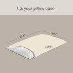 FOSSFLAKES Nordic Sleep, Bed Pillow Hypoallergenic Supportive with Down Alternate, Breathable and Machine Washable, Ideal for Side and Back Sleepers (White Medium High, King (U.S. Standard))