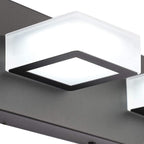 Ralbay 66inch Matte Black Bathroom Vanity Lights Metal Acrylic LED Modern Black Bathroom Wall Lighting Fixtures