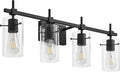SOLFART 4 Lights Vanity Light Black Bathroom Vanity Lights Over Mirror Vanity Lights for Mirror Bathroom Light Fixture