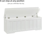 51.2" Storage Chest Extra Large,Storage Bench with 2 Safety Hinges,Shoe Bench,51.2 * 15.7 * 19.1 inches,Wooden Trunk for Bedroom,livingroom,entryway,Supports 220 lb,Easy Assembly(White).