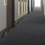 3x10Ft Commercial Indoor Outdoor Rug Grey Brush Step Entrance Floor Mat Commercial Runner Rugs with Rubber Backing for Hallways
